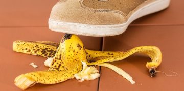slipping on a banana skin